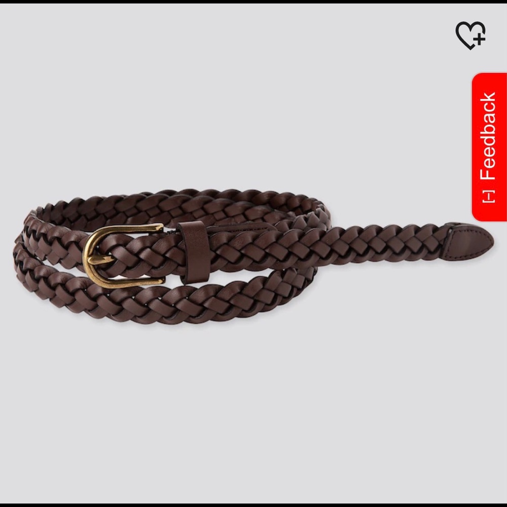 UNIQLO WOMEN MESH SKINNY BELT color dark brown